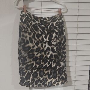 Worthington Black and White Animal Print Pencil Skirt